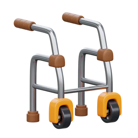 Walker Aid 3 D Physiotherapy Icon 3D Icon