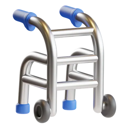 3 D Walker With Wheels Icon Illustration 3D Icon