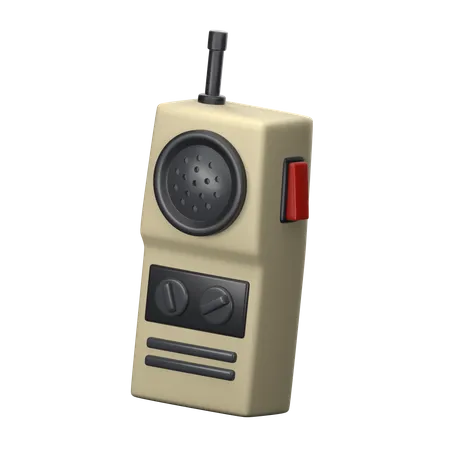 Walkie Talkie Retro Electronics 3 D Icon Render 3D Icon