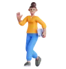 Walking and Holding Ipad
