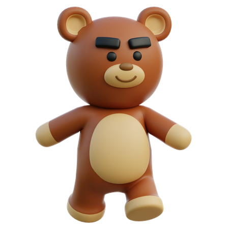 Walking Bear  3D Illustration