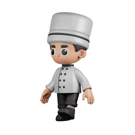 Walking Chef  3D Illustration