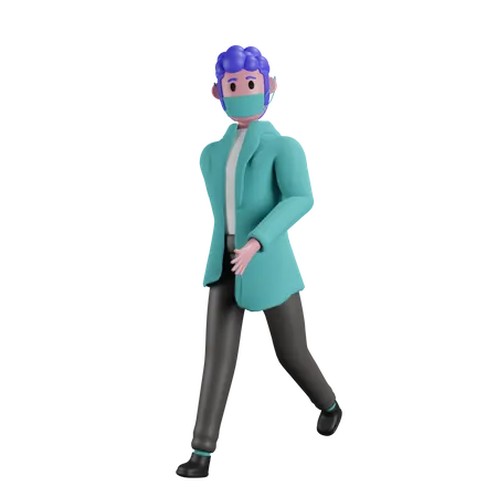 Walking doctor  3D Illustration