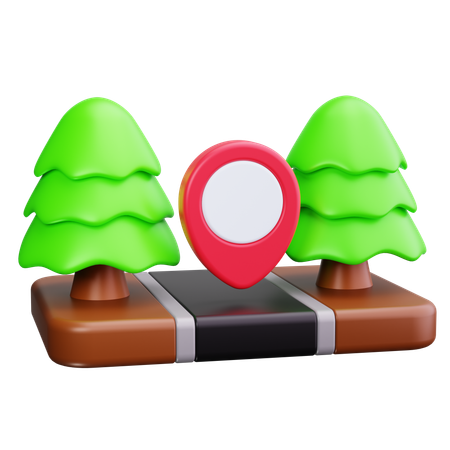 Walking Path  3D Icon