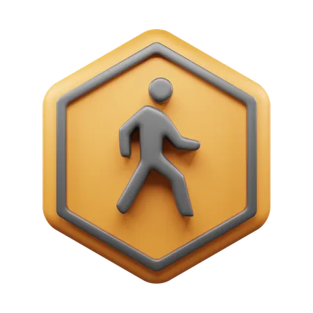 Walking Road  3D Icon