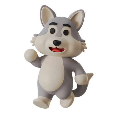 Walking Wolf  3D Icon
