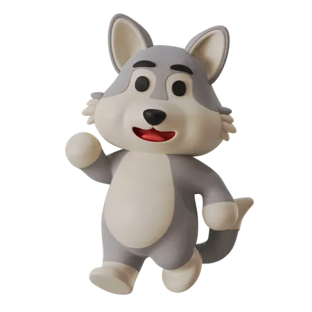 Walking Wolf  3D Icon