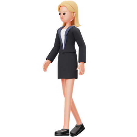 Walking Woman  3D Icon