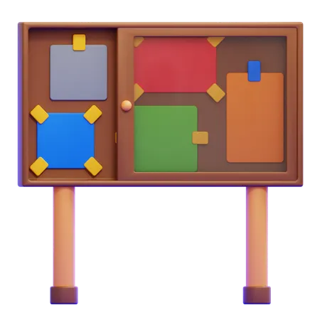 Wall Bulletin Board  3D Icon