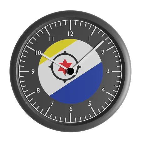 Wall clock with the flag of Bonaire  3D Icon