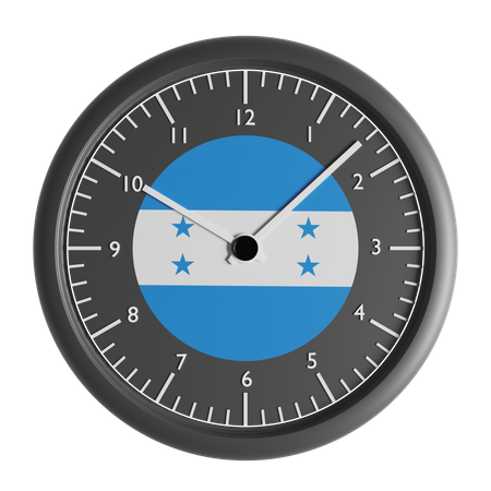 Wall clock with the flag of Honduras  3D Icon