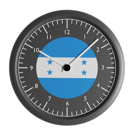 Wall clock with the flag of Honduras  3D Icon