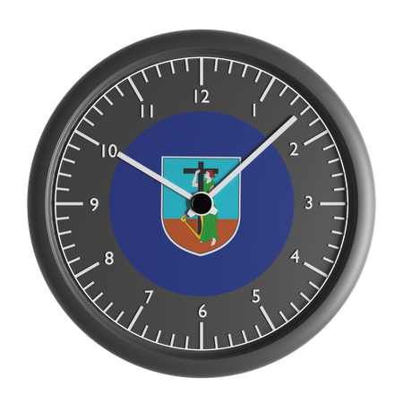 Wall clock with the flag of Montserrat  3D Icon