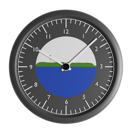 Wall clock with the flag of Navassa Island  3D Icon