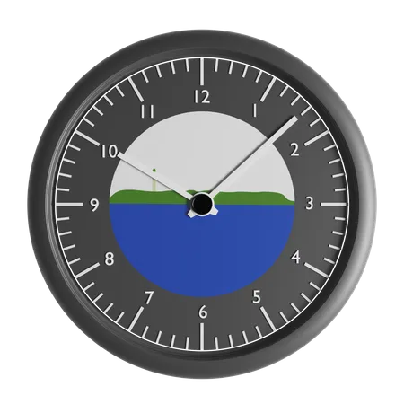 Wall clock with the flag of Navassa Island  3D Icon