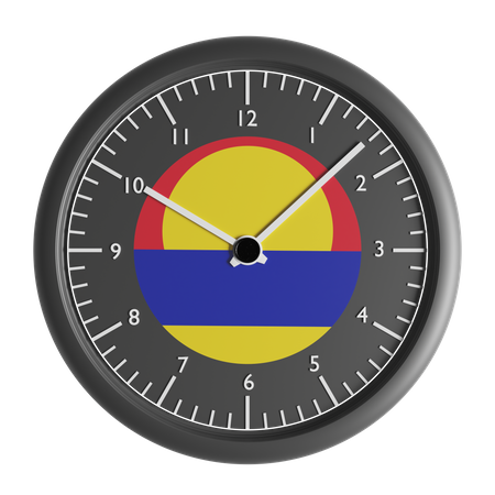 Wall clock with the flag of Palmyra Atoll  3D Icon