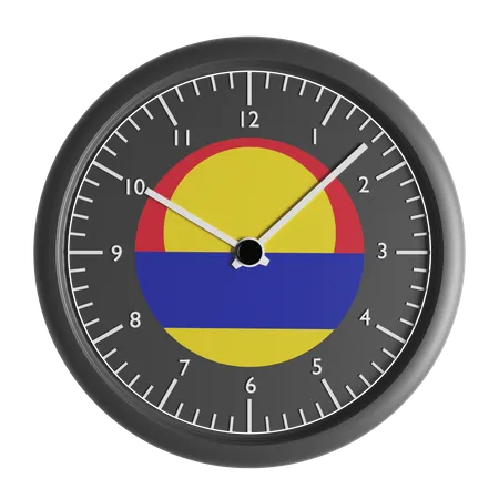 Wall clock with the flag of Palmyra Atoll  3D Icon
