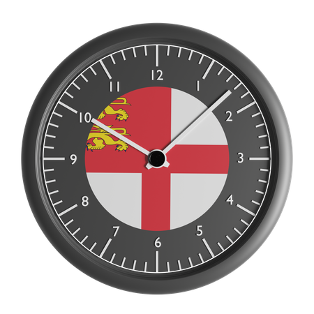 Wall clock with the flag of Sark  3D Icon