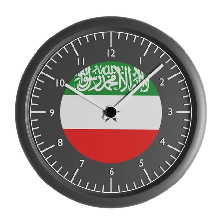 Wall clock with the flag of Somaliland  3D Icon