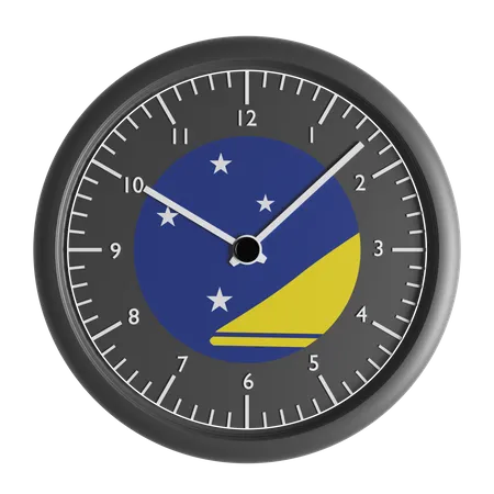 Wall clock with the flag of Tokelau  3D Icon