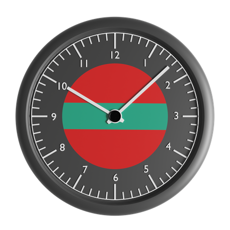 Wall clock with the flag of Transnistria  3D Icon