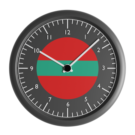 Wall clock with the flag of Transnistria  3D Icon
