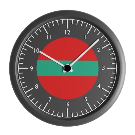 Wall clock with the flag of Transnistria  3D Icon