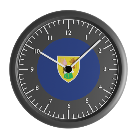 Wall clock with the flag of Turks and Caicos Islands  3D Icon