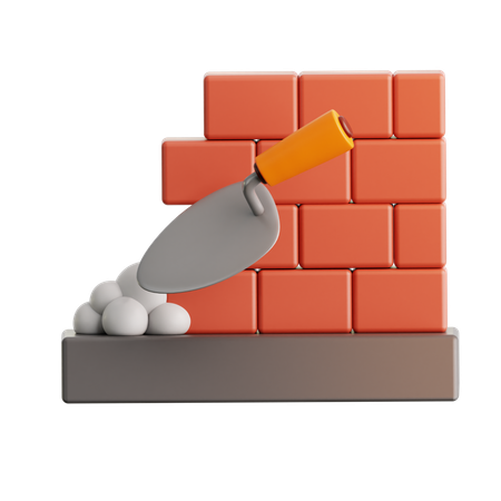 Wall Construction  3D Icon