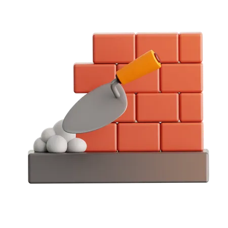 Wall Construction  3D Icon