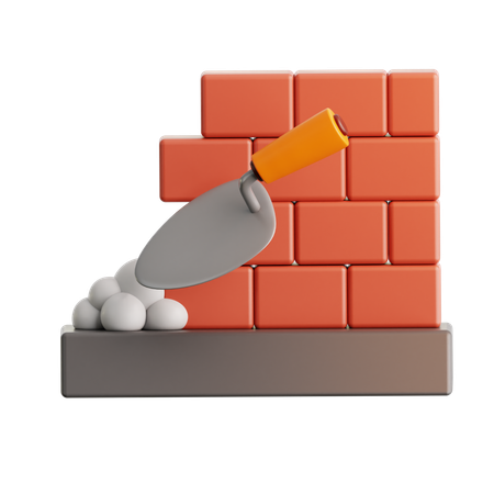 Wall Construction  3D Icon