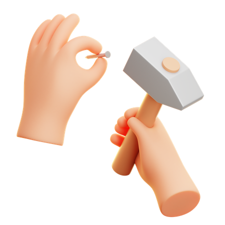 Wall Nails  3D Icon