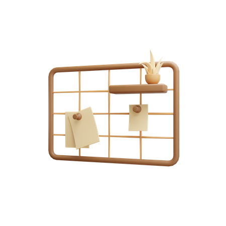 Wall Organizer Grid  3D Icon