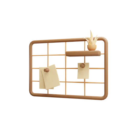 Wall Organizer Grid  3D Icon