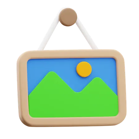 Wall Picture  3D Icon