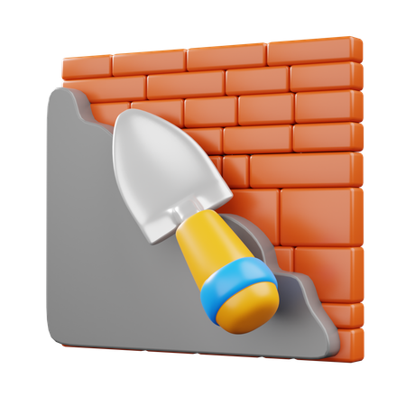 Wall Plastering  3D Icon