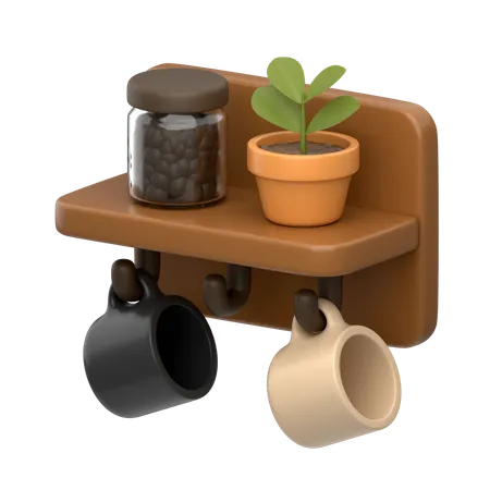 Wall Shelf  3D Icon