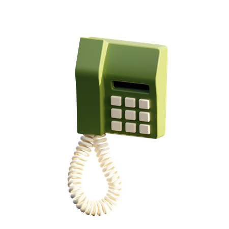 Wall Telephone  3D Icon