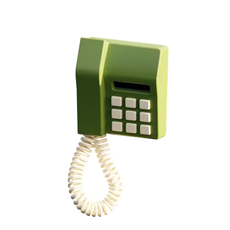 Wall Telephone  3D Icon