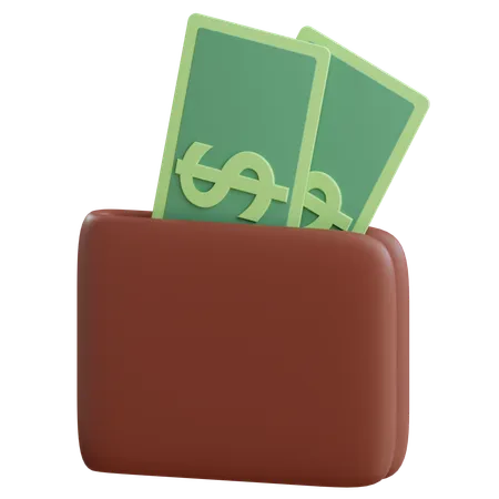 3 D Wallet Illustration With Transparent Background 3D Icon