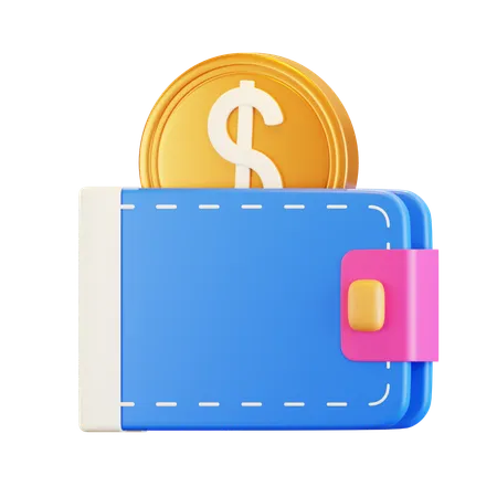 3 D Wallet Illustration 3D Icon