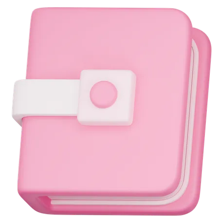3 D Icon Of Pink Wallet 3D Icon