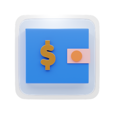 財布  3D Icon