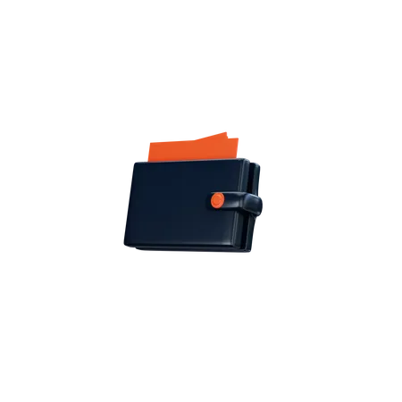 3 D WALLET ICON OBJECT RENDERED 3D Illustration