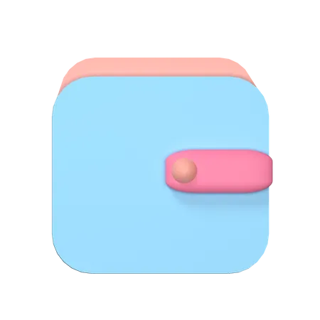 Wallet Icon For Essential Icon 3D Illustration