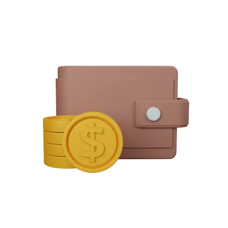 3 D Rendering Wallet Isolated Useful For Business Company Economy Corporate And Finance Design 3D Icon