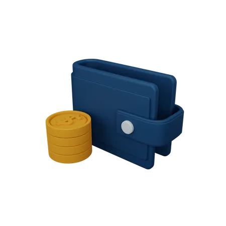 3 D Rendering Wallet Isolated Useful For Business Company Economy Corporate And Finance Design 3D Icon