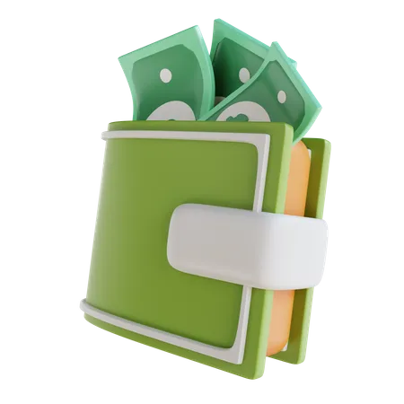 3 D Illustration Business And Finance Money Wallet 3D Icon