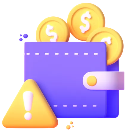 Wallet Alert  3D Icon