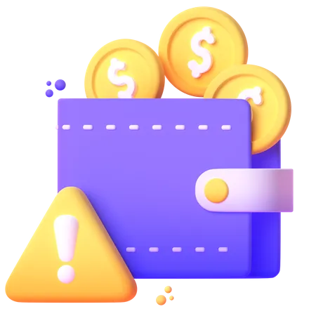 Wallet Alert 3D Icon
